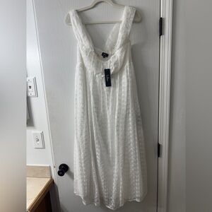 Lulus White Floral Large Maxi Dress